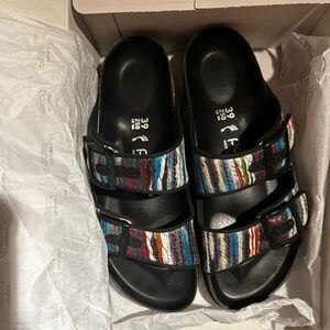 Birkenstock Arizona Platform Textile Multi Turquoise